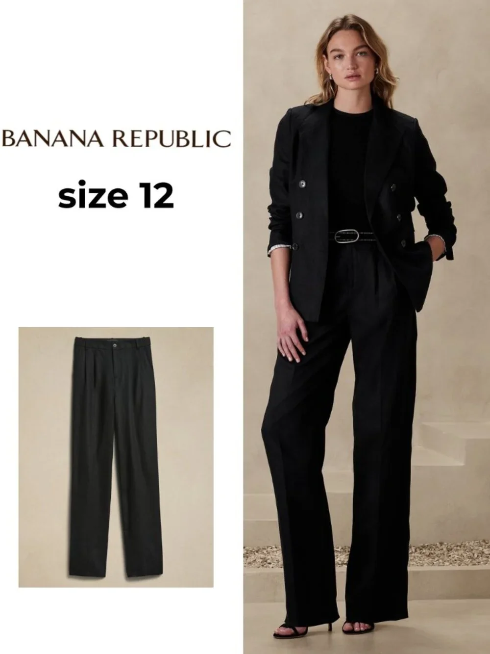 Banana Republic Palma Straight-Leg Linen Pant